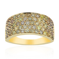 Gouden ring met SI2 Fancy Diamanten (CIRARI)