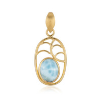 Zilveren hanger met een larimar