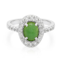 Zilveren ring met een keizerlijk chrysopraas