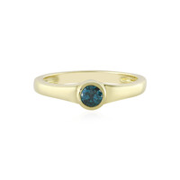 Gouden ring met een I4 Blauwe Diamant