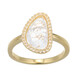 Zilveren ring met een witte kwarts