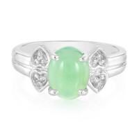 Zilveren ring met een keizerlijk chrysopraas