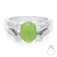 Zilveren ring met een keizerlijk chrysopraas