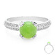 Zilveren ring met een keizerlijk chrysopraas