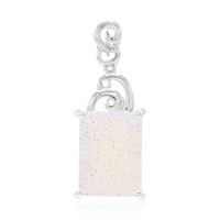 Zilveren hanger met een glitter agaat