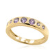 Gouden ring met Onverhitte Purper Saffieren