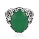 Zilveren ring met een groene agaat (Annette classic)