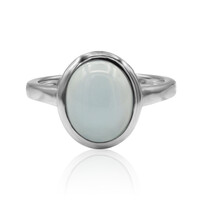 Zilveren ring met een Blauwe chalcedoon