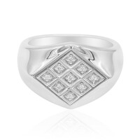 Zilveren ring met I1 (G) Diamanten