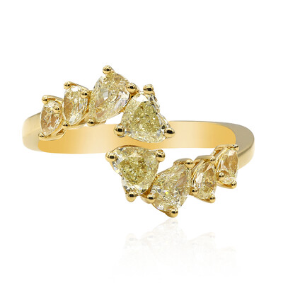 Gouden ring met gele S12 diamanten (CIRARI)