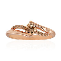 Gouden ring met een VS1 Argyle-Rose de France-Diamant