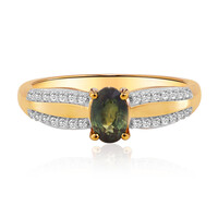 Gouden ring met een Teal Queensland Sapphire (Mark Tremonti)