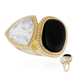 Zilveren ring met een zwarte onyx