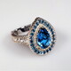 Zilveren ring met een Londen-blauwe topaas (Dallas Prince Designs)