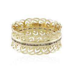 Gouden ring met I2 Champagne Diamanten (Ornaments by de Melo)