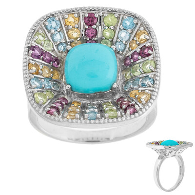 Zilveren ring met een Sleeping Beauty Turkoois