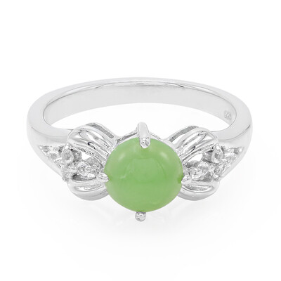 Zilveren ring met een keizerlijk chrysopraas