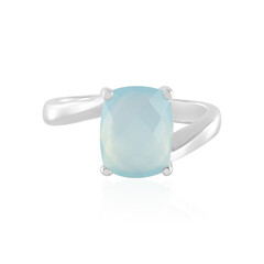 Zilveren ring met een Blauwe chalcedoon