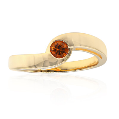 Gouden ring met een Californische Spessartijn (Amanda Adkins)