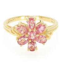 Gouden ring met Onverhitte Padparadscha Saffieren (AMAYANI)