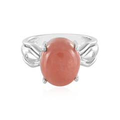 Zilveren ring met een rhodochrosiet