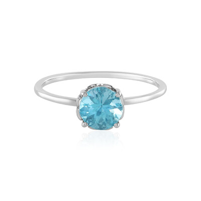 Platina ring met een Paraiba Apatiet