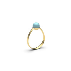 Zilveren ring met een larimar