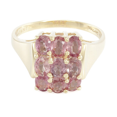 Gouden ring met Onverhitte Padparadscha Saffieren (AMAYANI)