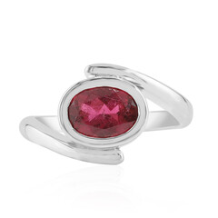 Zilveren ring met een Braziliaanse roze toermalijn (Pallanova)