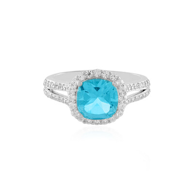 Zilveren ring met een Paraiba Topaas