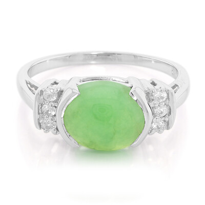 Zilveren ring met een keizerlijk chrysopraas