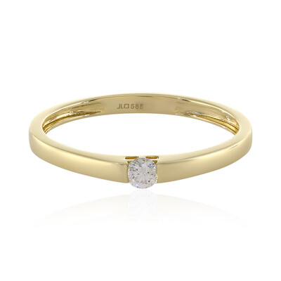 Gouden ring met een Loepzuivere (F) Diamant (LUCENT DIAMONDS)