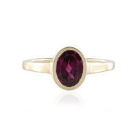 Gouden ring met een magenta granaat