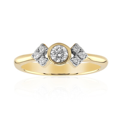 Gouden ring met een IF Diamant (D) (Annette)