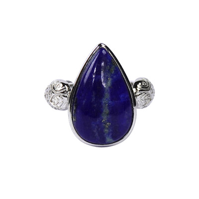 Zilveren ring met een lapis lazuli