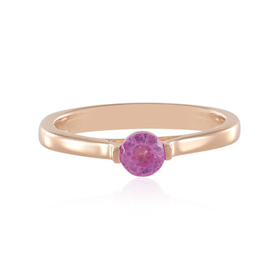 Zilveren ring met een Madagaskar Roze Saffier