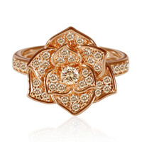 Gouden ring met een SI1 Argyle Rose De France Diamant