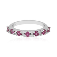 Zilveren ring met rhodolieten