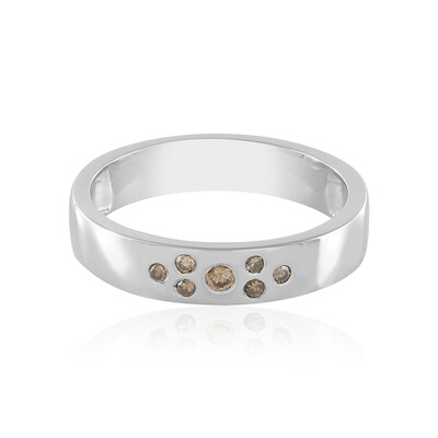 Gouden ring met een I1 Champagne diamant