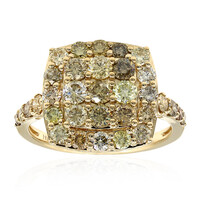 Gouden ring met SI2 Fancy Diamanten (CIRARI)