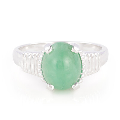 Zilveren ring met een keizerlijk chrysopraas