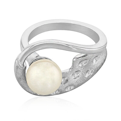 Zilveren ring met een Akoya parel (MONOSONO COLLECTION)