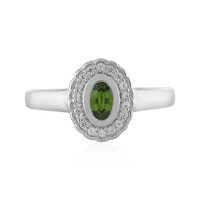 Zilveren ring met een Groene Ceylon Zirkoon