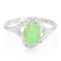 Zilveren ring met een keizerlijk chrysopraas