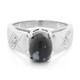 Zilveren ring met een sneeuwvlokken obsidiaan