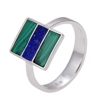 Zilveren ring met een lapis lazuli