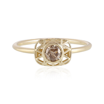 Gouden ring met een I2 Champagne Diamant (Ornaments by de Melo)