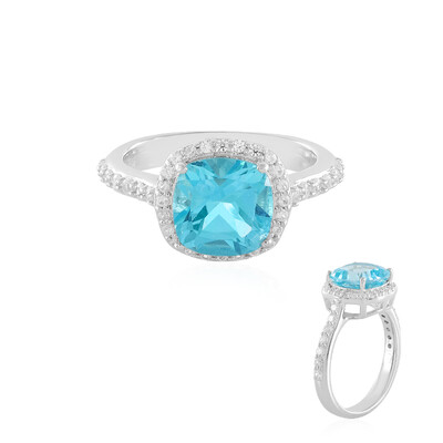 Zilveren ring met een Paraiba Topaas