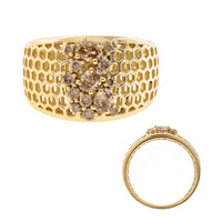 Gouden ring met I2 Champagne Diamanten (Ornaments by de Melo)