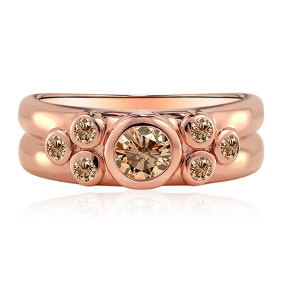 Gouden ring met een VS1 Argyle-Rose de France-Diamant (Annette)